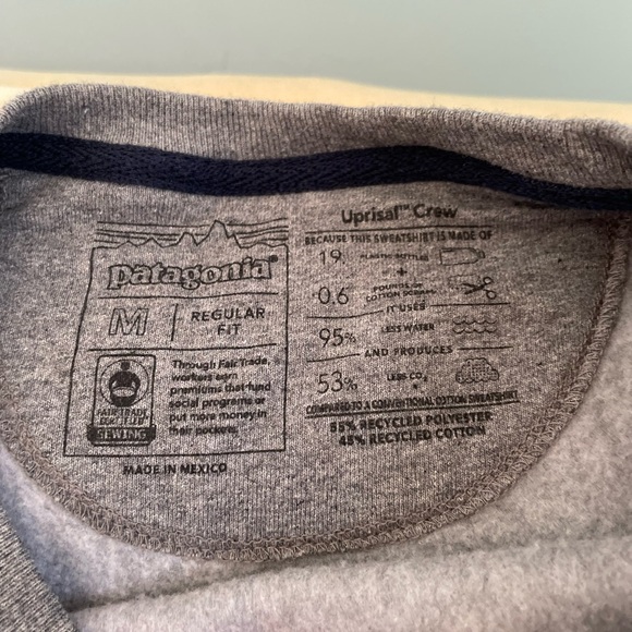 Patagonia Ridge Rise Stripe Uprisal Crew Sweatshirt -size Medium - Picture 6 of 9